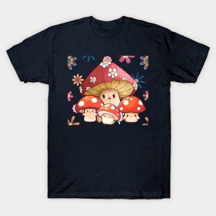 Mushroom Themed Design T-Shirt